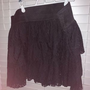Torrid Black Lacey layered skirt